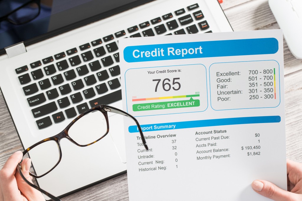 report credit score banking borrowing application risk form document loan business market concept - stock image