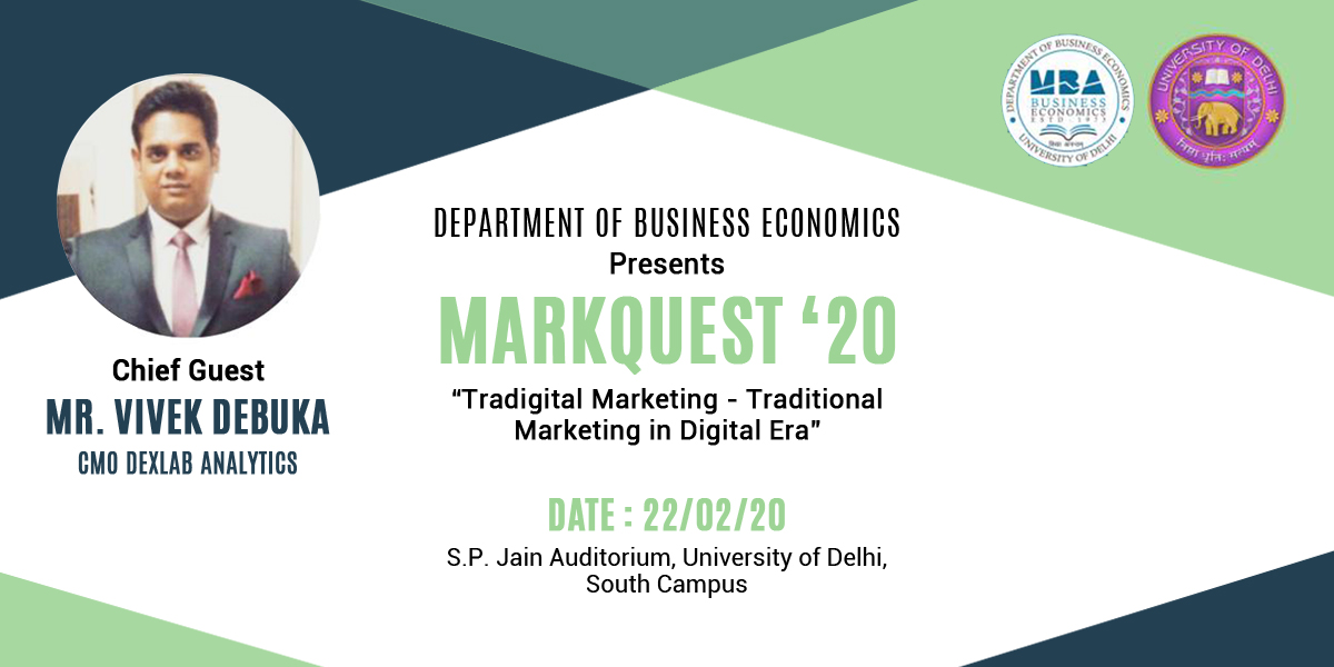 Mr Debuka is Chief Guest at University of Delhi’s Markquest 2020